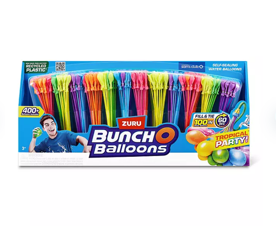 Zuru Bunch O Balloons 400+ Rapid-Fill Self-Tying Recyclable Water Balloons, 12 Stems - Bellso