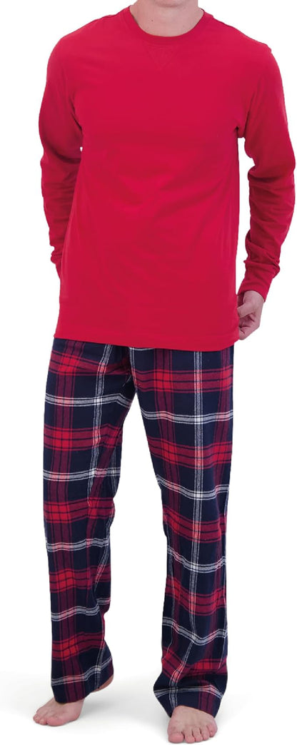 Gap Men's Flannel Cozy Crewneck Long Sleeve Drawcord Pajama Set Size XXL - Bellso