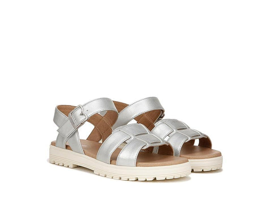Dr. Scholl's Take Five Women's Strappy Sandals, Size: 6, Silver - Bellso