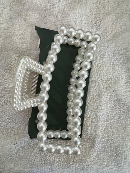 Rectangle Frosted Jumbo Claw Hair Clip - Wild Fable™ White - Bellso
