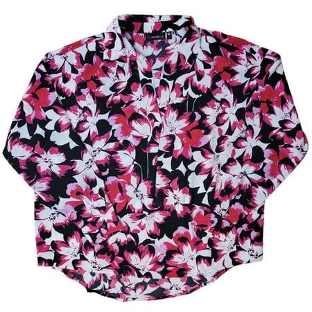 Rafaella Ladies Relaxed Fit Soft Textured High-Low Hem Cuffed Sleeve Large - Bellso