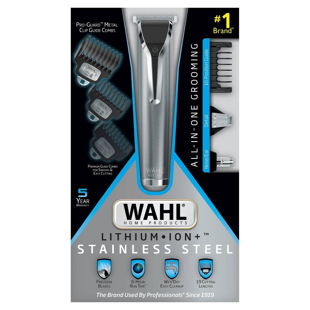 Wahl - Stainless Steel Li Trimmer - 09898 - Silver - Bellso