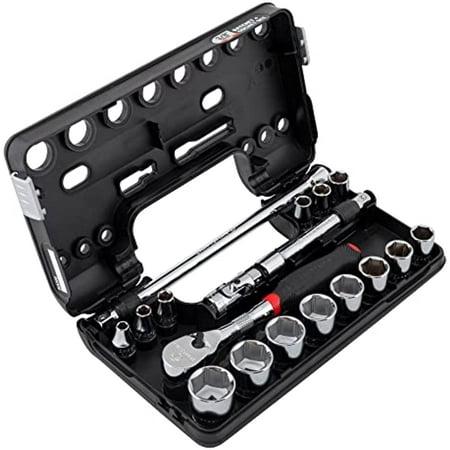 CRAFTSMAN V-SERIES Socket Set  Shallow SAE  3/8 Inch Drive  18 Piece (CMMT45752V) - Bellso