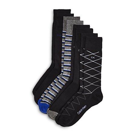 Calvin Klein Men S Multi-Pattern Assorted Dress Crew Socks 4-Pk Multi-Size 7-12 - Bellso