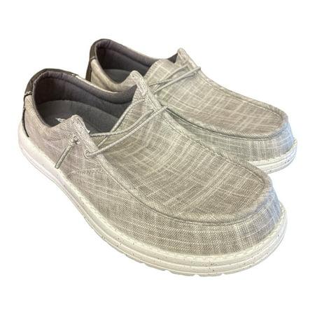 Eddie Bauer Men S Lightweight Easy Slip On Canvas Corbett Loafer (Grey - Bellso