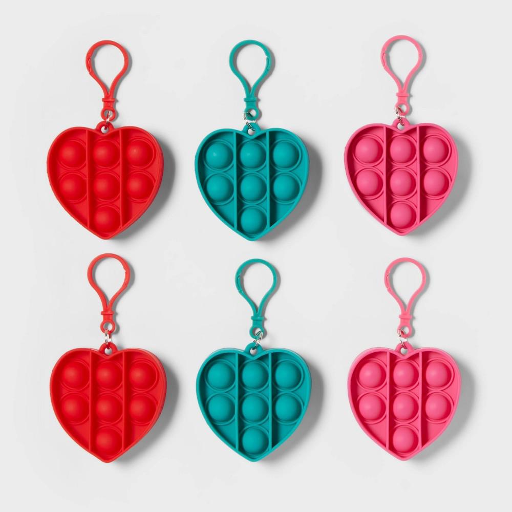6pc Heart Valentine's Day Pop Its Party Favor Sets - SpritzTM - Bellso