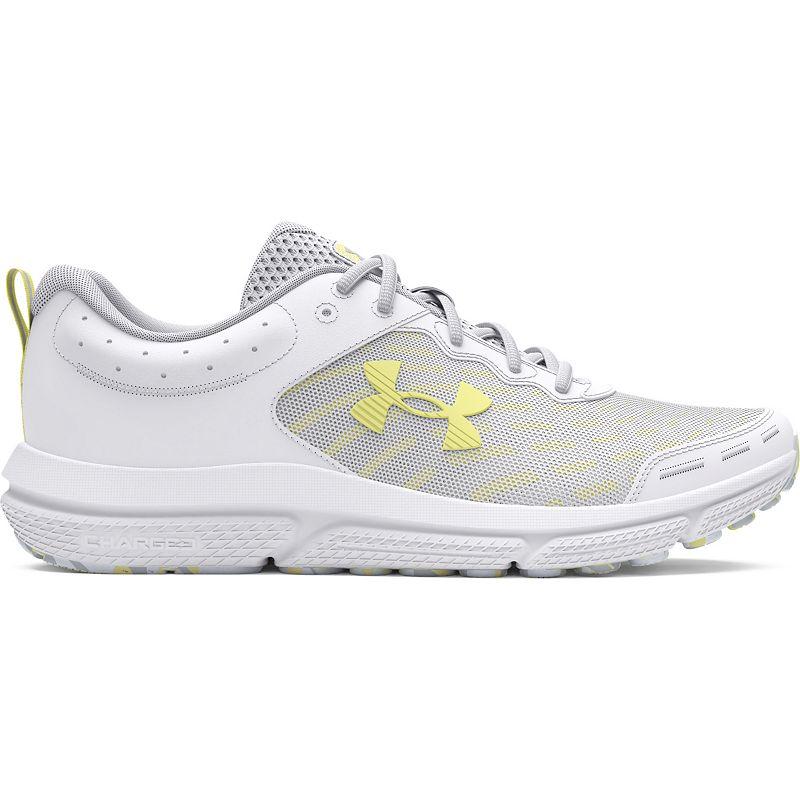 Under Armour Charged Assert 10 Women's Running Shoes, Size: 9.5, White Sonic Yellow - Bellso