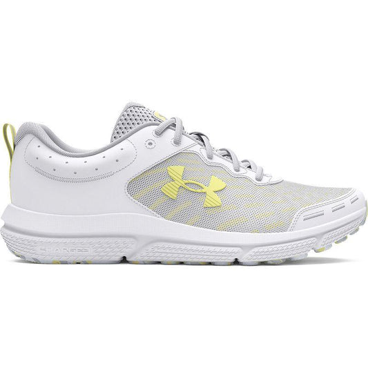 Under Armour Charged Assert 10 Women's Running Shoes, Size: 9.5, White Sonic Yellow - Bellso