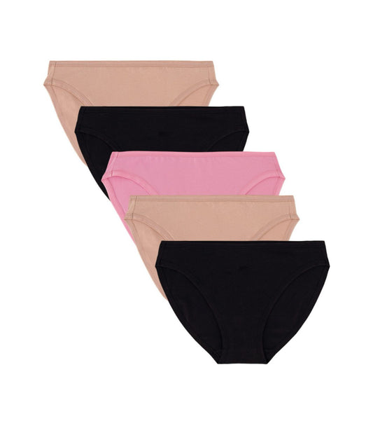 GapBody Women's 5-Pack Tag-Free Organic Cotton Stretch Bikini - Bellso