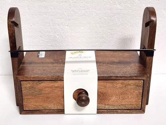 Ribbon Spool Holder with Supply Drawer Brown/Black - Bellso