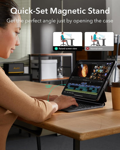 ESR iPad Pro 13 Inch Case with Keyboard (M4, 2024), iPad Pro 13 Keyboard Case - Bellso