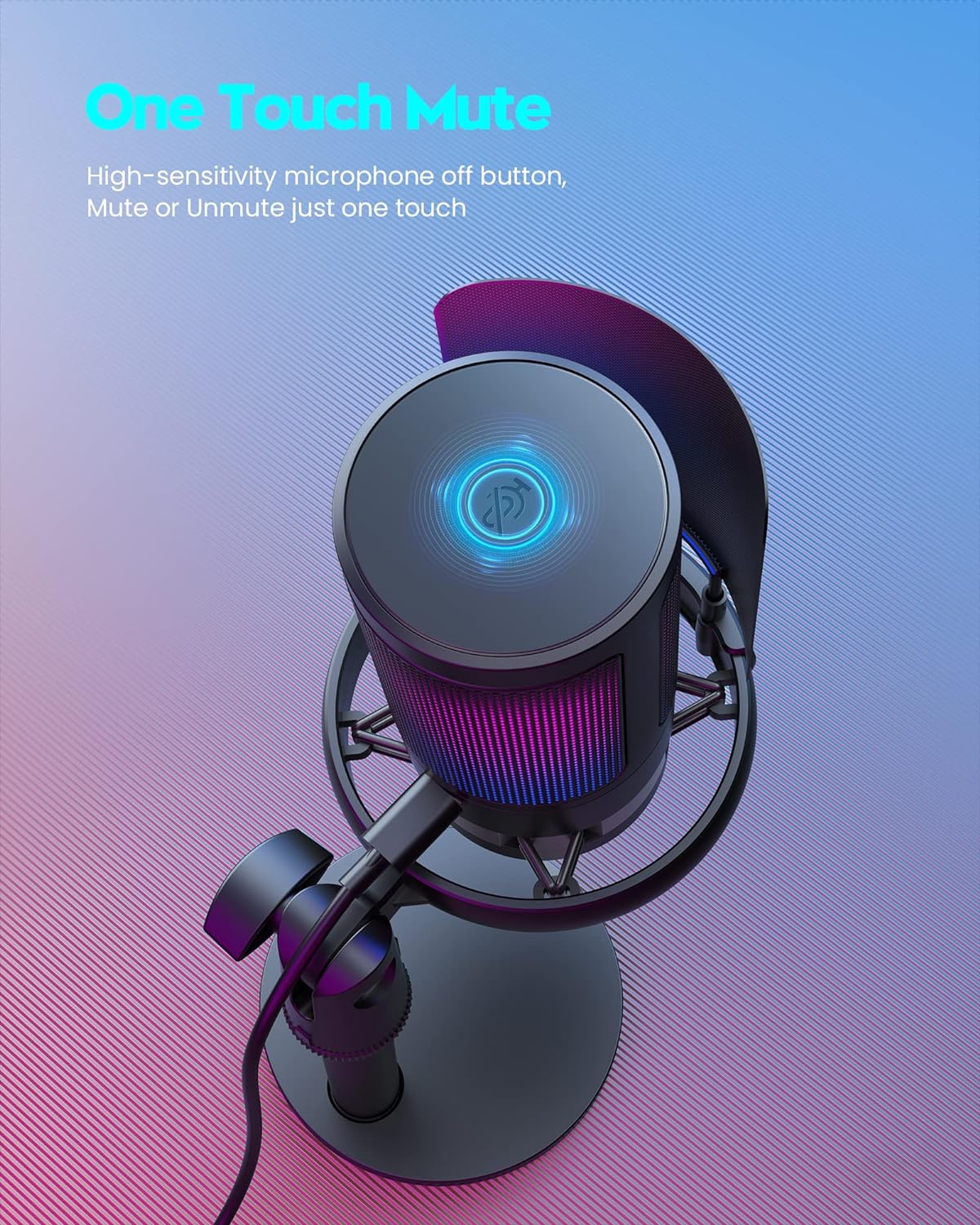 COCONISE Gaming Microphone, USB PC Mic for Podcasts Videos, Streaming, Condenser Mic - Bellso