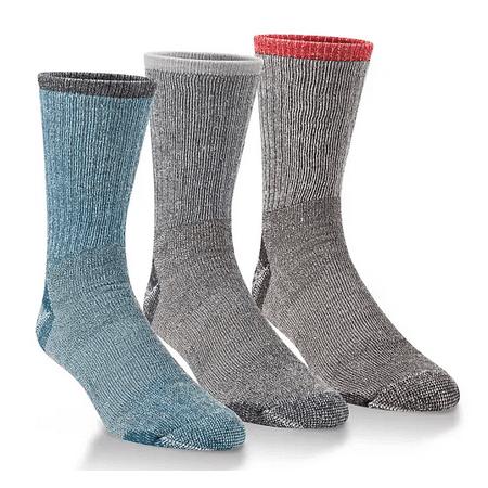 MERINO WOOL OMNI WOOL HIKERS HIKING SOCKS 3 PACK MADE IN USA Unisex Med Or Large - Bellso