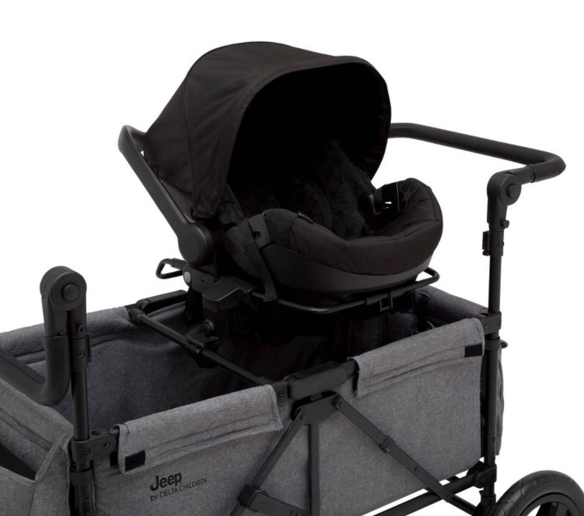 Jeep Wrangler Stroller Wagon with Included Car Seat Adapter by Delta Children - Bellso