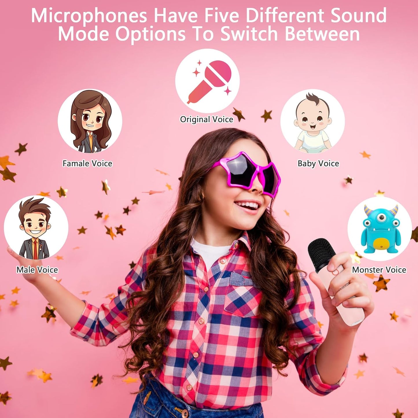 Birthday Gifts  Karaoke Machine Portable Bluetooth Speaker with Wireless Microphone - Bellso