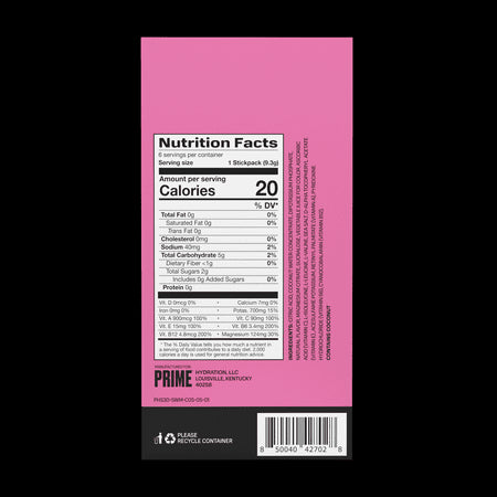 Prime Hydration+ Strawberry Watermelon Sticks - Bellso