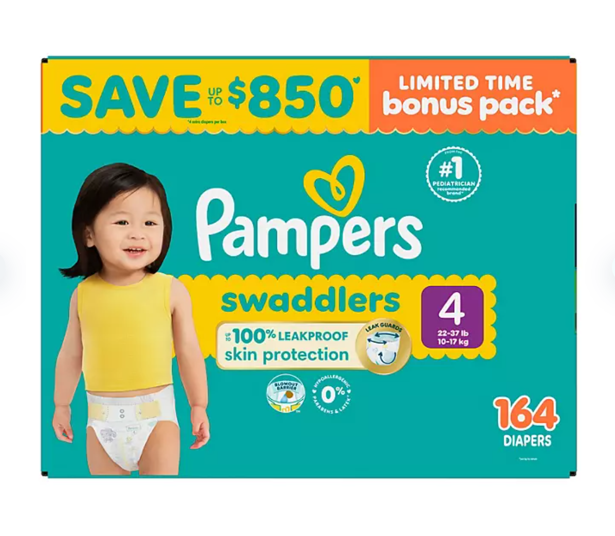Pampers Swaddlers Diapers, Sizes Newborn-8 - Bellso