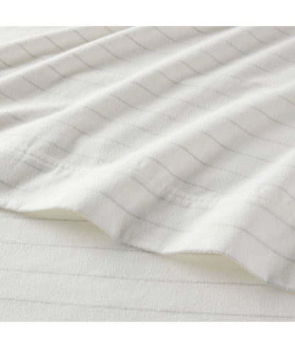 Twin/Twin XL Ultra Soft Flannel Sheet Set Eco Melange Stripe - Bellso