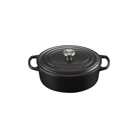Le Creuset Cast Iron Signature Oval Casserole 29cm 29 cm Matte Black - Bellso