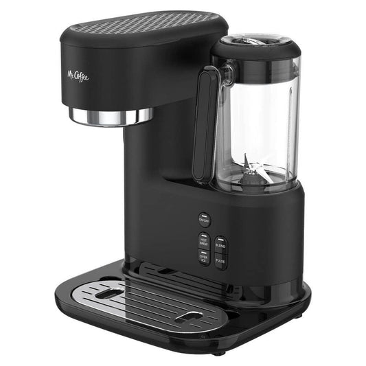 Mr. Coffee Single-Serve 3-in-1 Iced and Hot Coffee and Tea Maker and Blender with Reusable Filter, Scoop, Recipe Book, 2 Tumblers - Bellso
