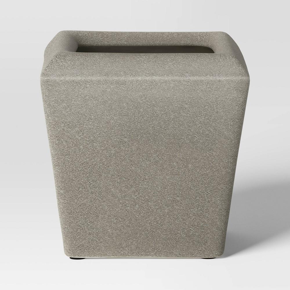 Small Square Ceramic Indoor Outdoor Planter Pot Charcoal Gray 7.87"x7.87" - Bellso