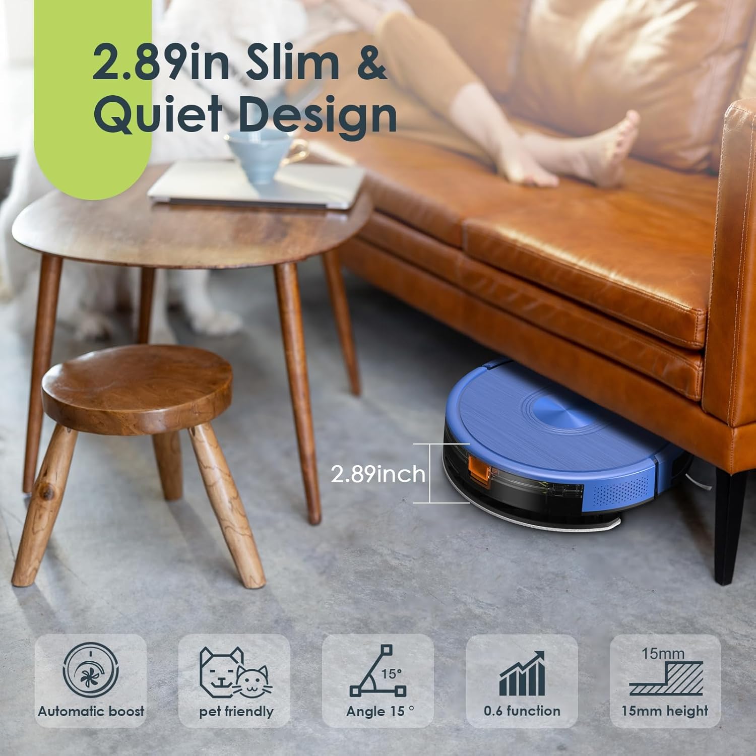 Robot Vacuum, 3 in 1 Robotic Vacuum and Mop Combo with Schedule, Mopping Robot Vacuum Cleaner - Bellso