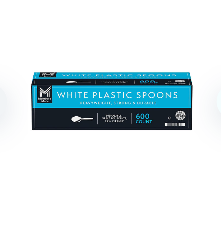 Member's Mark Plastic Spoons - 600 Count 13.78 - Bellso